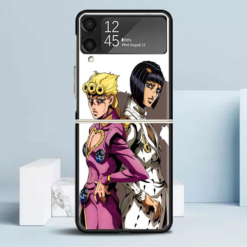 JoJo Adventure Giorno Giovanna Phone Case For Samsung Galaxy Z Flip7 Flip6 5G Flip5 Flip4 Flip3 ZFlip 7 6 3 4 5 Shockproof Back