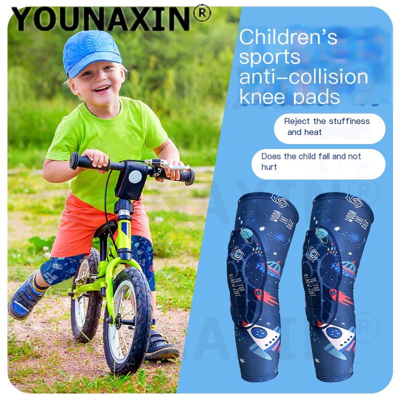 1 Paio Ginocchiere da Corsa Bambino Supporto Sportivo Ciclismo Rotula Pallacanestro Calcio Baseball Ragazzo