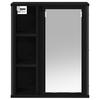 Bathroom Wall Cabinet with Mirror Black Oak Effect 50 x 21 x 60 cm