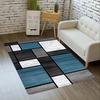 1pcs Thick Blue-white-gray Plaid Pattern Mat, Living Room Bedroom Mat, Kitchen Corridor Bathroom Laundry Machine Washable Absorbent Mat