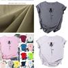 Women's Bee Printed Crew Neck T-shirts Featuring Soft Cotton Fabric For Comfort