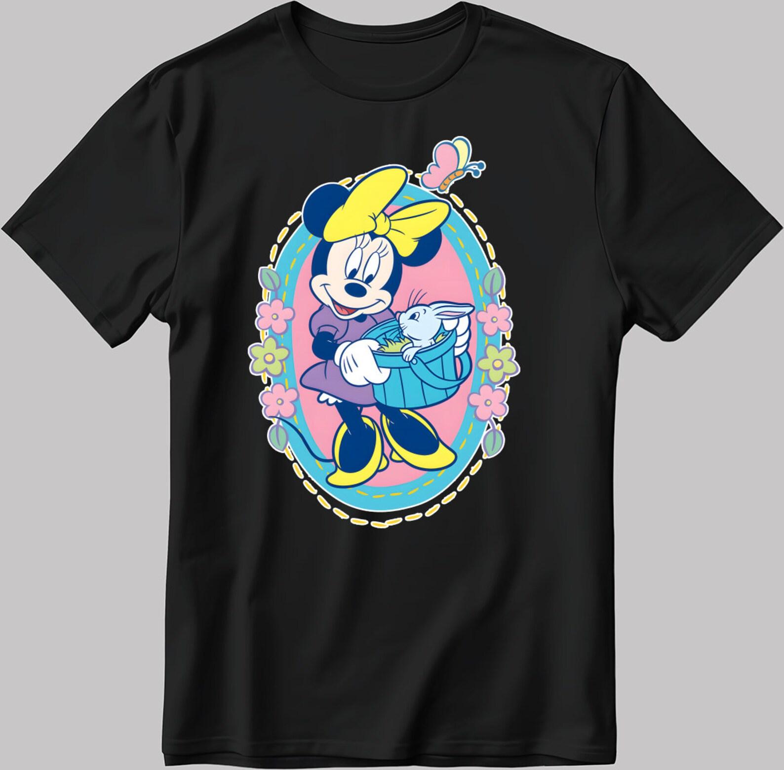 Minnie Mouse Short Sleeve White-Black Men s / Women s T-Shirt N540 4XL