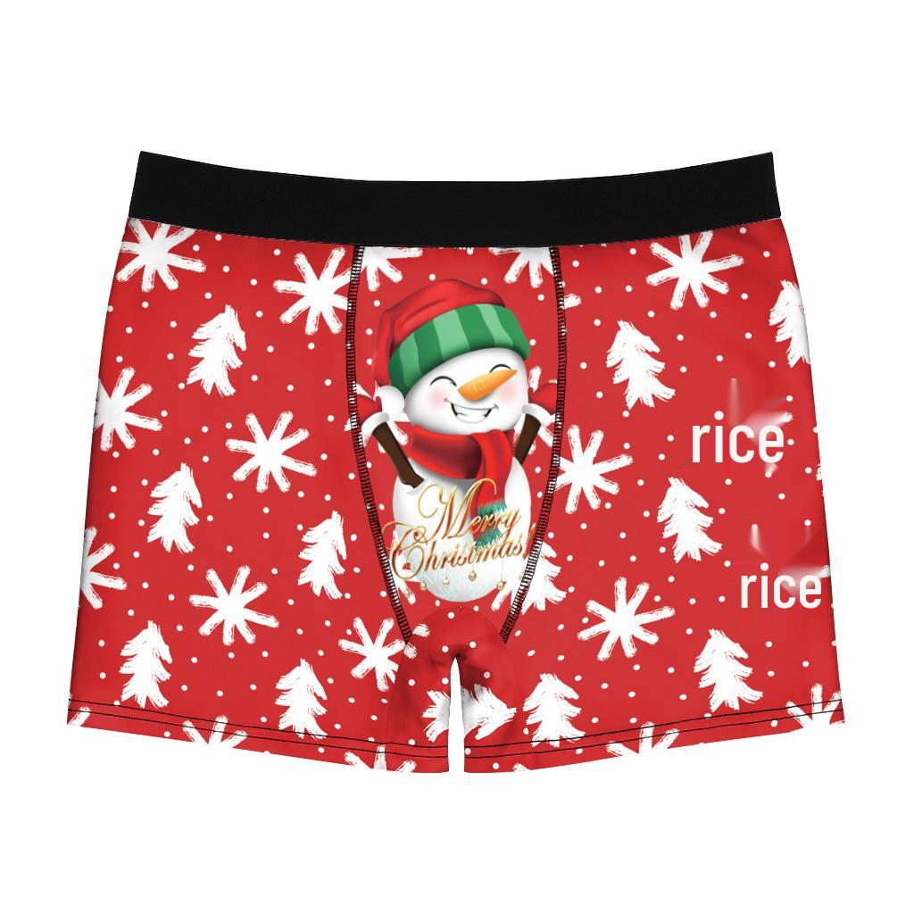 2024 Herren Kreative Weihnachts-Print Boxershorts