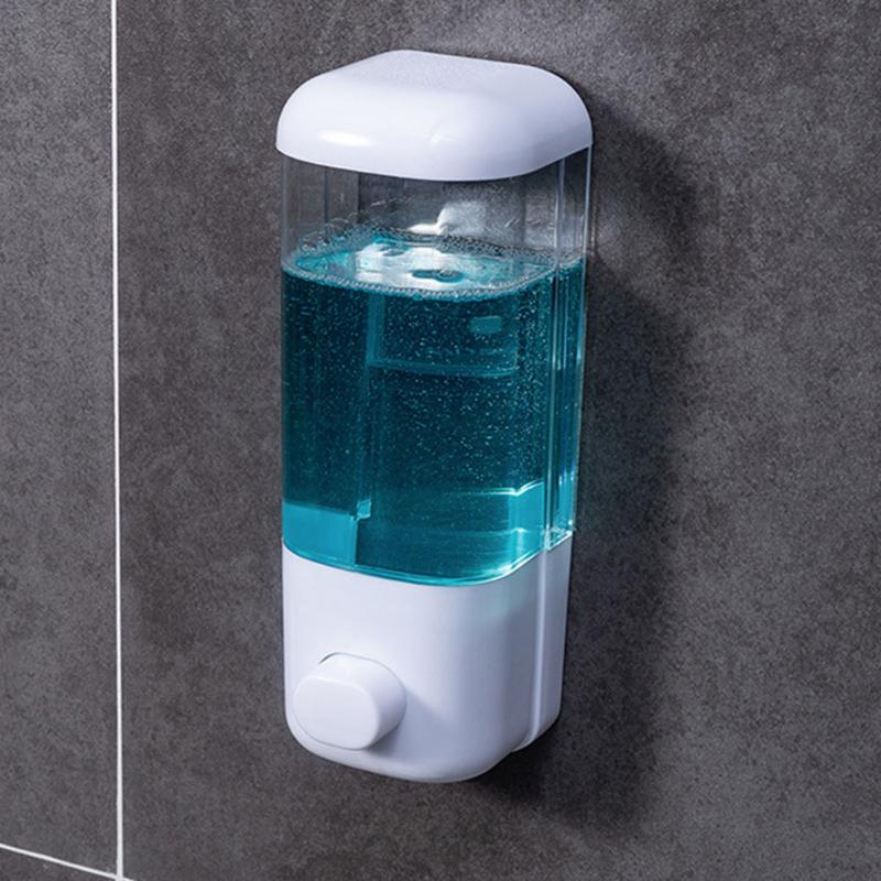 500/1000ML Wall Mounted Manual Press Soap Shampoo Hotel Shower Gel Container Bottle Single/Double Head Bathroom Liquid Dispenser