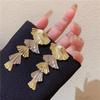 Hook Piercing Fan Tassel Earrings Elegant Exaggerated Earrings Vintage Long Earrings  Women