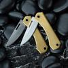Brass Chic Mini Folding Knives Hand Tools Knife for Men Women Keychain Pocket Tool EDC Outdoor Survival Multitool Damascus Razor