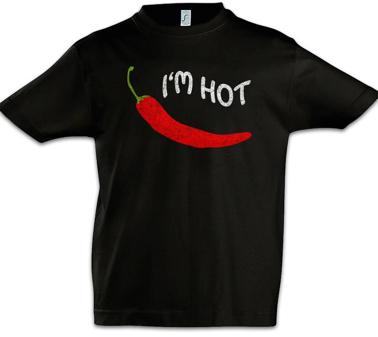 Chili I m Hot Kids Boys kids boys T-Shirt Peppers Pepperoni Fun Cute I m Hot Cute 100