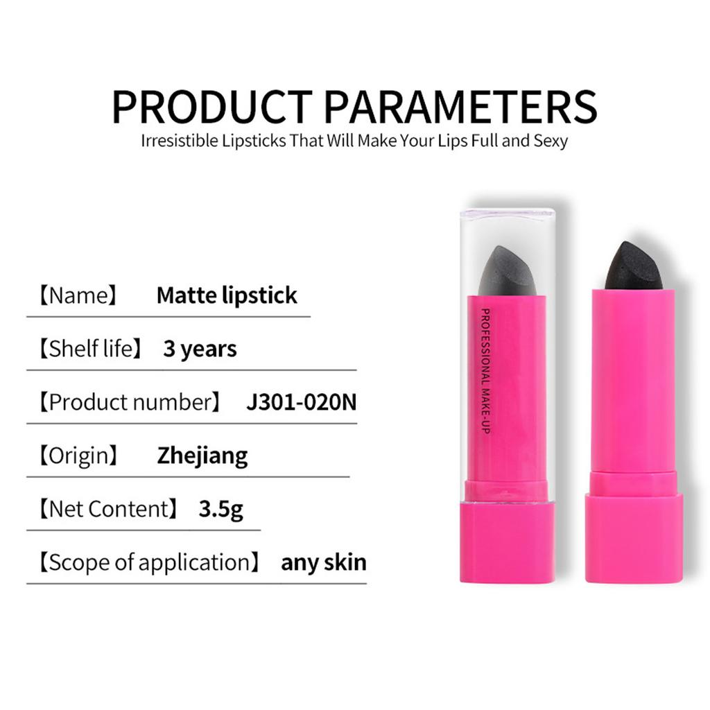 Samt-Matt Lippenstift Make-up-Stift Hochpigmentiert Lang Anhaltend Wasserdicht Lippenfarbe für Halloween Cosplay Party Festival