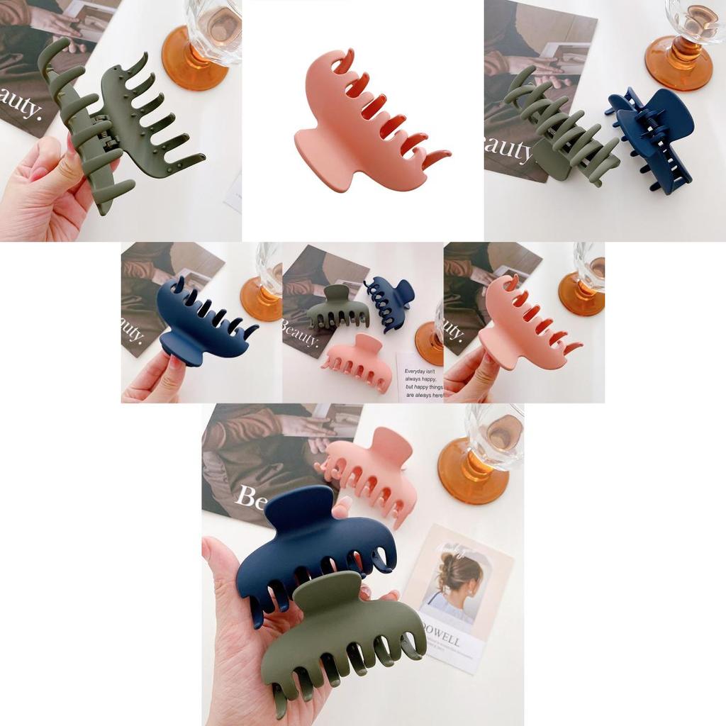Chic Macaron Color Medium Hair Claw Clip Stylish Minimalist Hair Accessory For Women