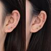 925 Sterling Silver Colorful Zircon Geometric Mini Stud Earrings for Women Hypoallergenic Jewelry Gift