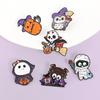 Grenzüberschreitende Halloween-Cartoon-Brosche: Lustiger Süßer Kürbis Geist Legierung Abzeichen & Tasche Zubehör