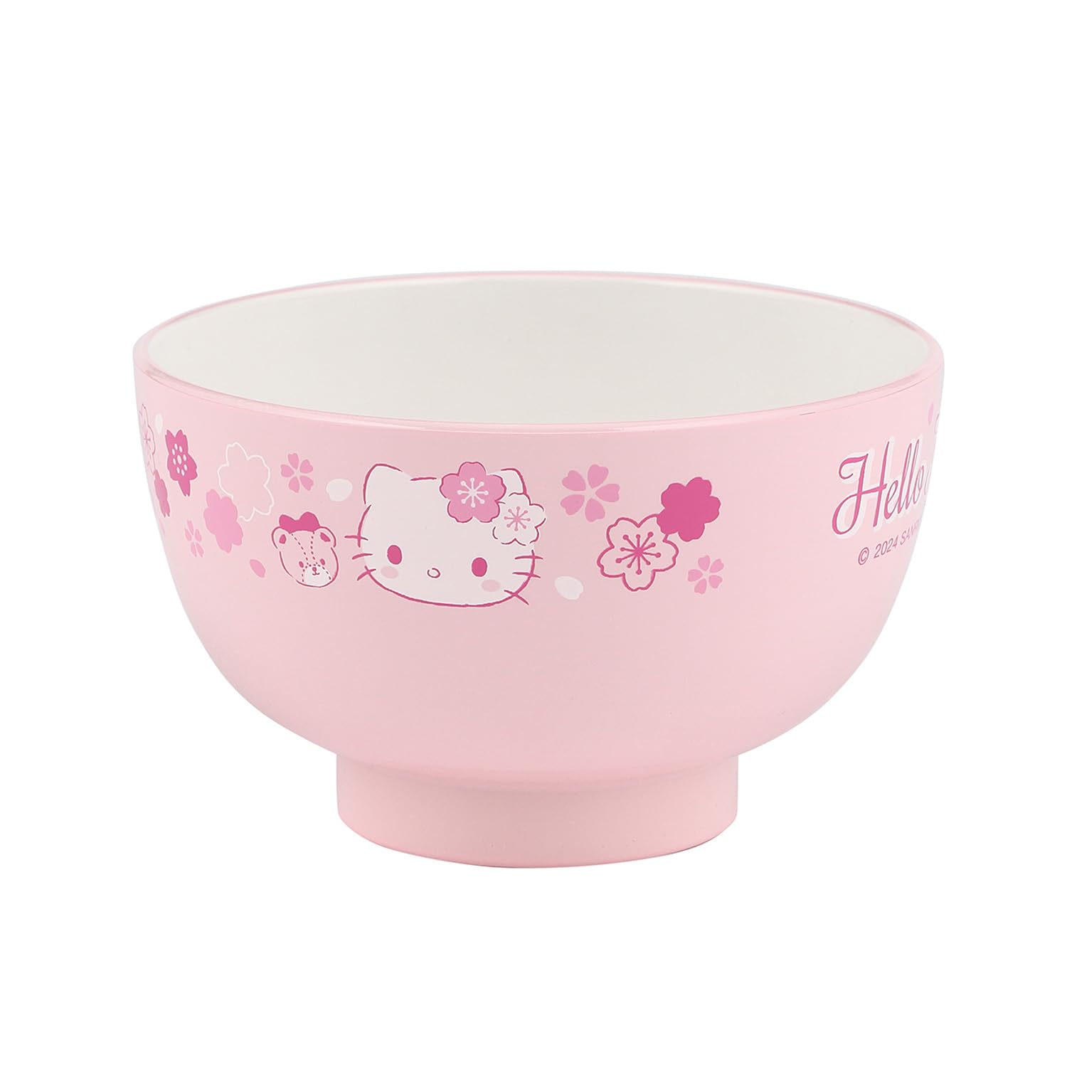 OSK Lacquered Soup Bowl 315ml Hello Kitty Sakura Made in Japan NS-7