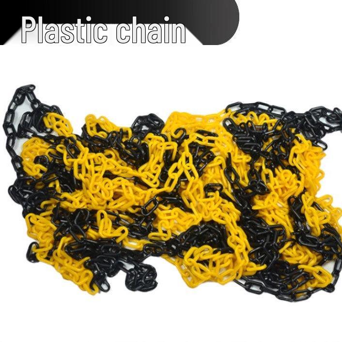 PE Traffic Safety Chain: Red/White/Yellow/Black Warning Chain for Cones, Posts, Barriers, or Clothes Drying Rack