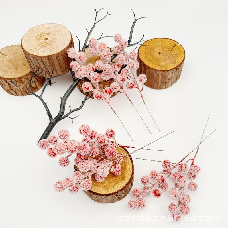 

Christmas Red Fruit Simulation Flower Decoration Red Berry Fake Flower Decoration 15pc One Size червоний