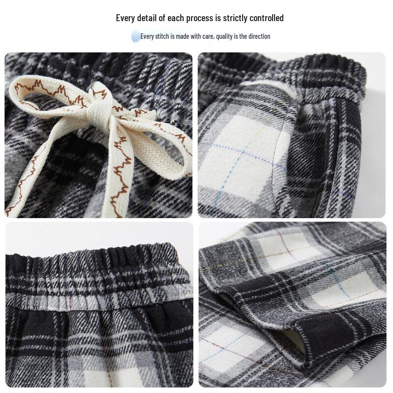 Demana Women's Fleece-Lined Plaid Wide-Leg Pants