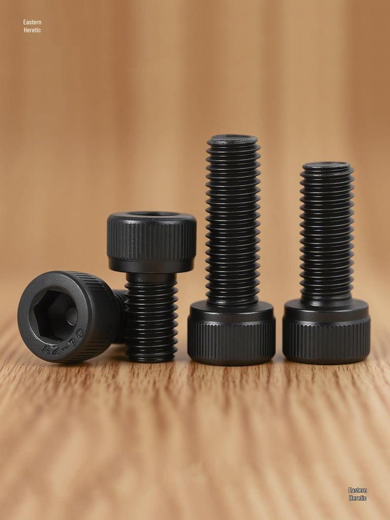 Black 304 Stainless Steel Hex Socket Cap Screws: M2-M12