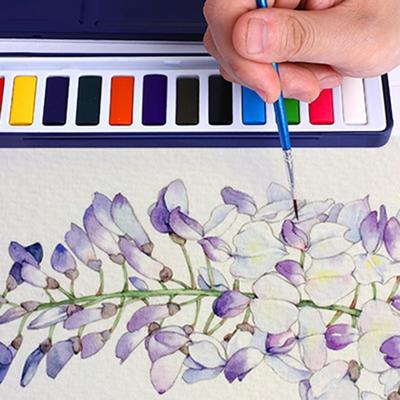Aquarelles de voyage Fourniture d'art Dessin Ombrage Superposition Coloriage Kit de peinture portable Aquarelle solide
