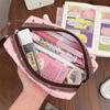 Big Capacity Pencil Case Light Weight Plush Pen Case with Handle Large Pen Pouches Pencil Organizers Travel Makeup Bag