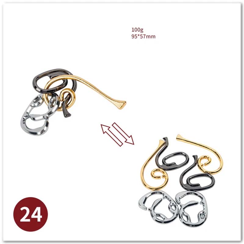 Metal 3D Jigsaw Puzzle Solving Toys Puzzle Unlocking Ring Buckle Children Adult Puzzle Games Leisure Puzzle Games