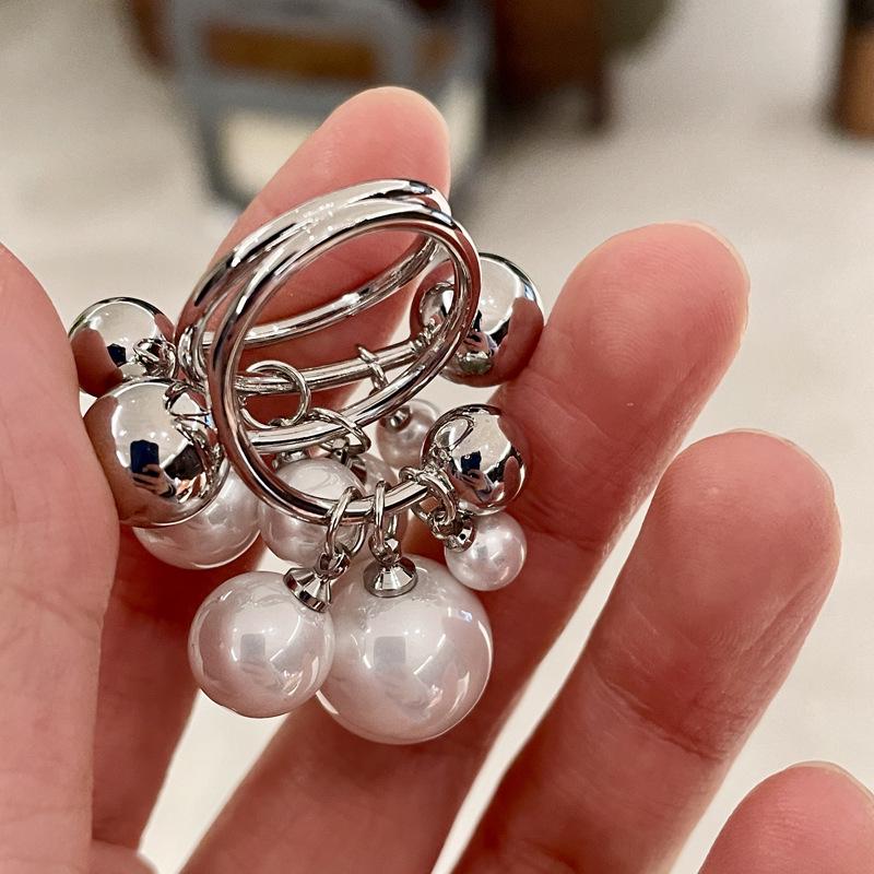 Korean Multi-Strand Pearl Tassel Ring: Heavy-Duty & Versatile Index Ring