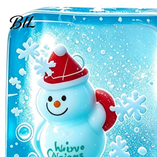 Hand Therapy Squeeze Balls Christmas Clear Cube Toy, Santa Claus Stress for Anxiety Relief Sensory Toys Reduction, Relaxation Ball Xmas Gift Toy