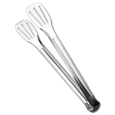 JingJingRS 304 Stainless Steel Perforated Food & BBQ Tongs