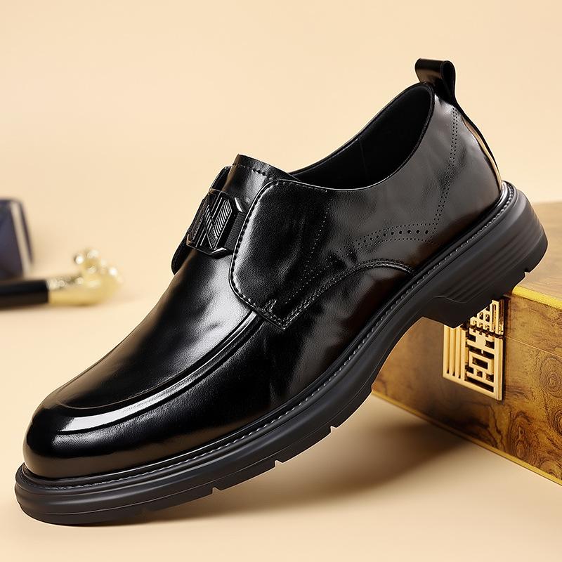 Autumn New Designer Leather Shoes for Men Soft Sole Fashion Casual Shoes Male High Quality Solid Color Dress Shoe Man