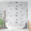 VidaXL Roller Shower Curtain with Cassette Fabric Width 126 Cm, Shower Blind, Roller Blind Curtain 4015015