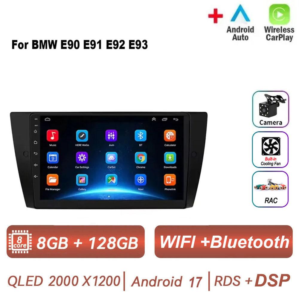 Autoradio multimédia Android 17 pour BMW E90 E91 E92 E93 Série 3, Navigation GPS, Stéréo Audio, Unité centrale 1 Din 2DIN sans lecteur DVD