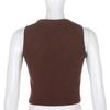 Damen-Pullover, lässig, kariert, gestrickt, Tank-Top, Strickwaren, Preppy-Stil, V-Ausschnitt, Weste