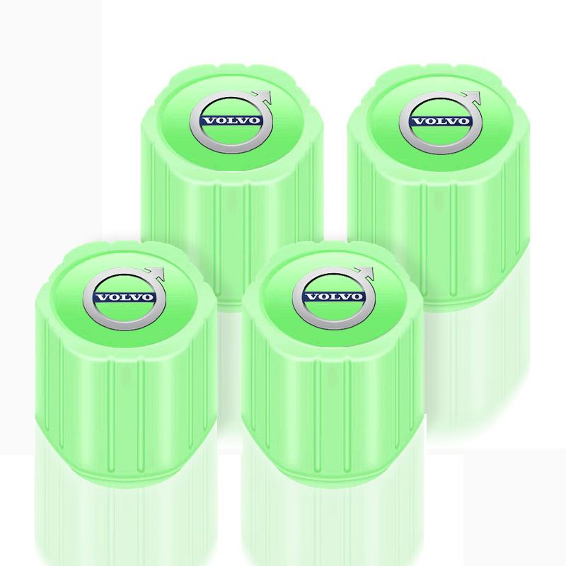 Car Tire Valve Caps Luminous Valve Stem Caps For Volvo XC90 XC60 XC70 XC40 V90 V60 V40 C70 C30 S80