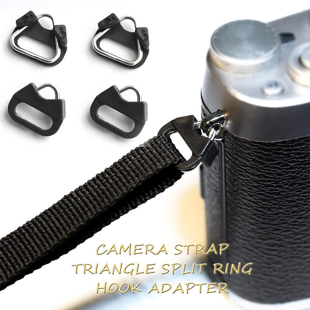 Stainless Steel Lug Ring Camera Strap Triangles Split Ring Hook Adapter