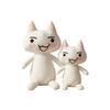 Inoue Toro Stuffed Cat Cushion With Short Plush Material For Bed And Sofa Use