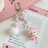 Furry Cute Cartoon Short Phone Charm for Girl Kawaii Cartoon Kitten Keychain Phone Lanyard Earphone Pendant Phone Accessories