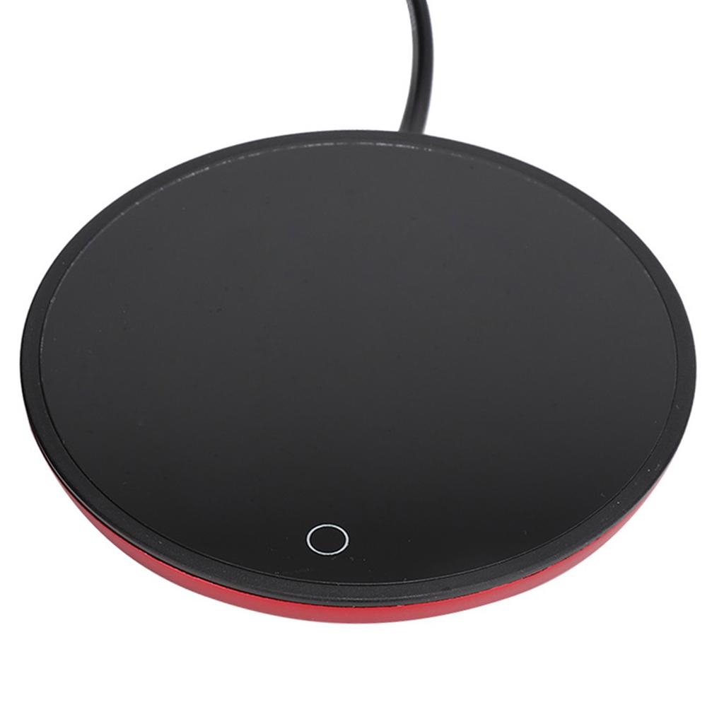 Elektrische Wasserdichte Touch Heiztasse Untersetzer Wärmepad für Kaffee Tee MilchRot US 110V