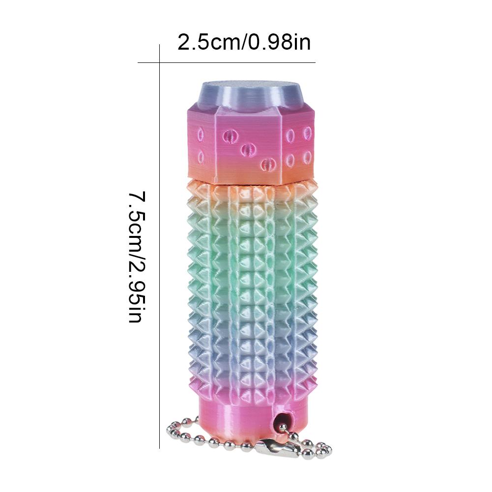 Sensory Roller Fidget Toy Clicker Tactile Spikes for Anxiety Stress Relief Pain Stimming Autism Over Stimulation with Lanyard