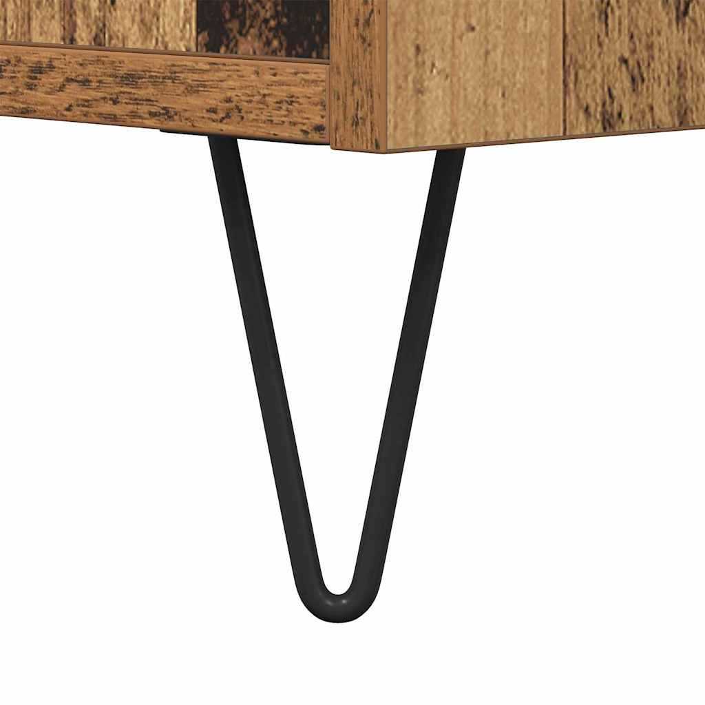 Coffee Table Reclaimed Wood Look 80 x 80 x 36.5 cm Engineered Wood