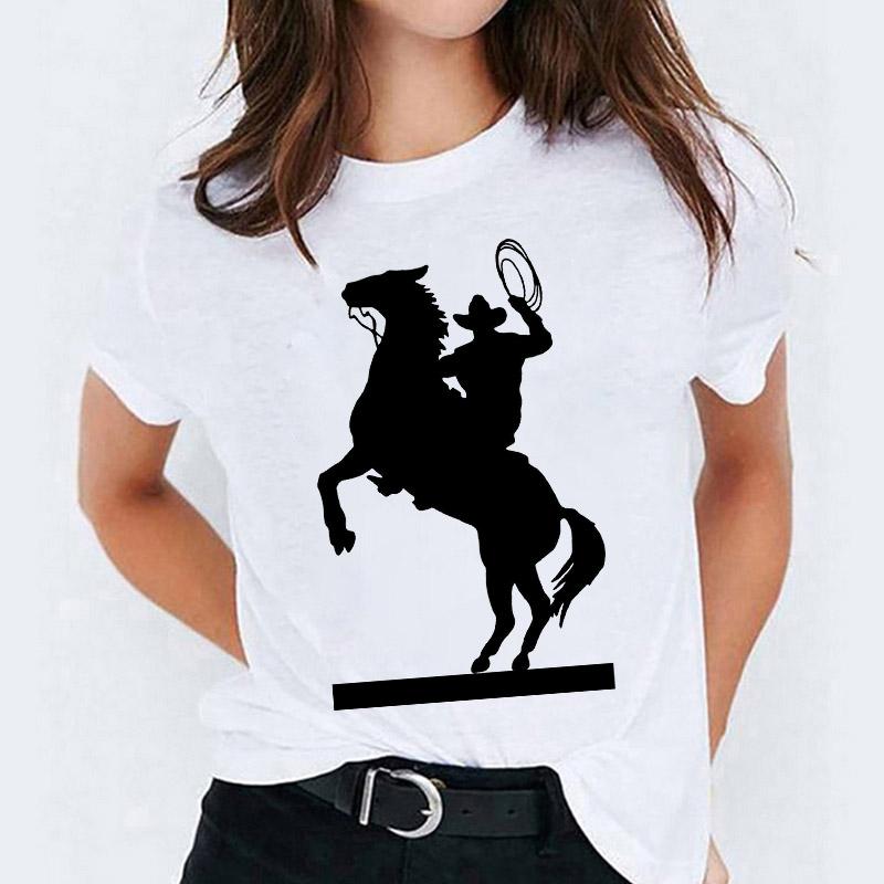 Summer Womens T-Shirts Fashion Retro Top Female Tshirt Oversize Clothes Animal Graphic White 90S Tee Shirt Femme