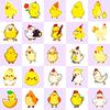 50 ks samolepek velikonočního kuřátka vodotěsné DIY vinylové umělecké dekorativní graffiti samolepky různé styly kreslené kuře rodina roztomilé obtisky na vodu