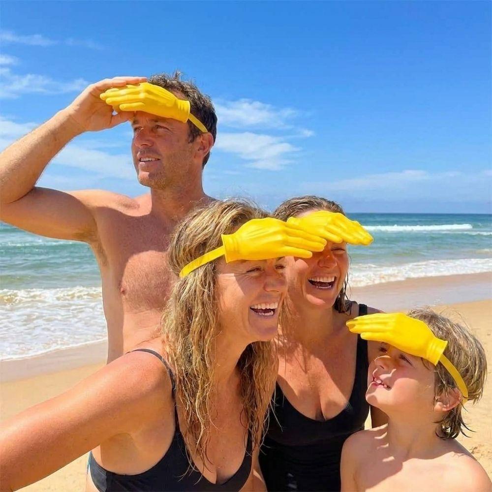 UV Protection Hand Shaped Visor Adjustable Sun Protection Cap Outdoor Beach Hat Pool Party