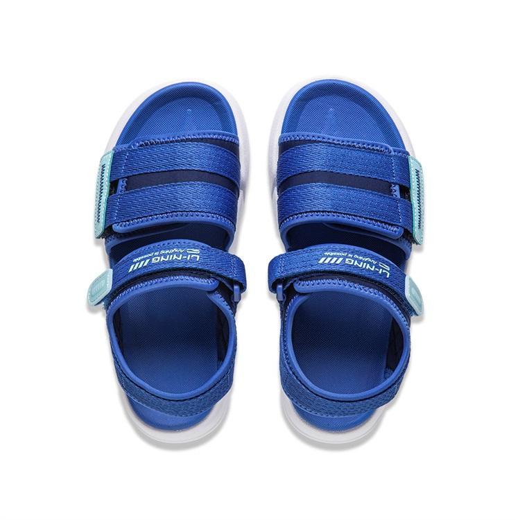 Sandálias Infantis Confortáveis e Respiráveis Li Ning Sandálias Infantis Azul YKUU038-5
