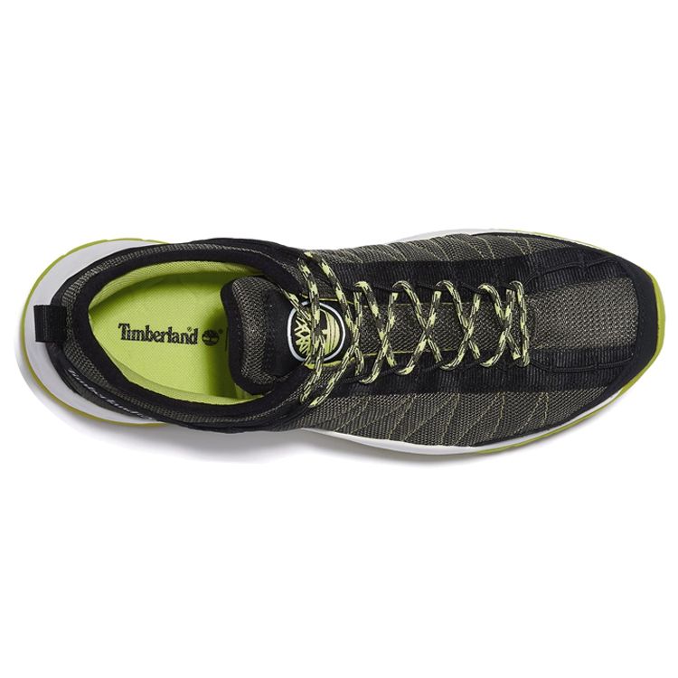 Timberland Solar Wave LT Low Hiking Shoe Black Grey Volt Green Men A2AYSA58