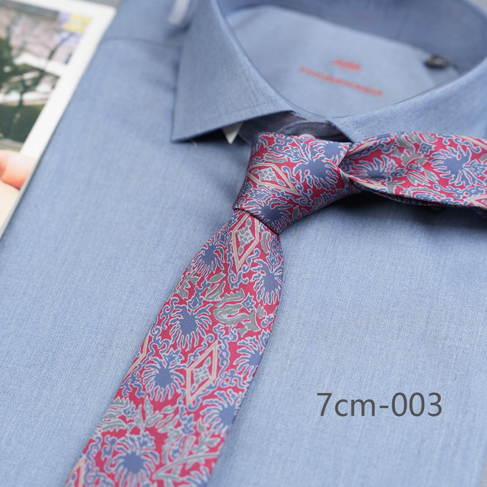 

Напечатанный мужской галстук 7 см, завязанный вручную, цветочный горошек, повседневный ретро-узор, аксессуары