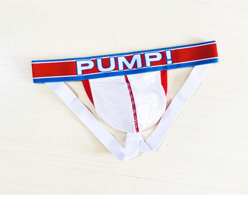 Men's Colorful Cotton Double T-back U-Convex Butt-Lifting Briefs - PUMP! 086.