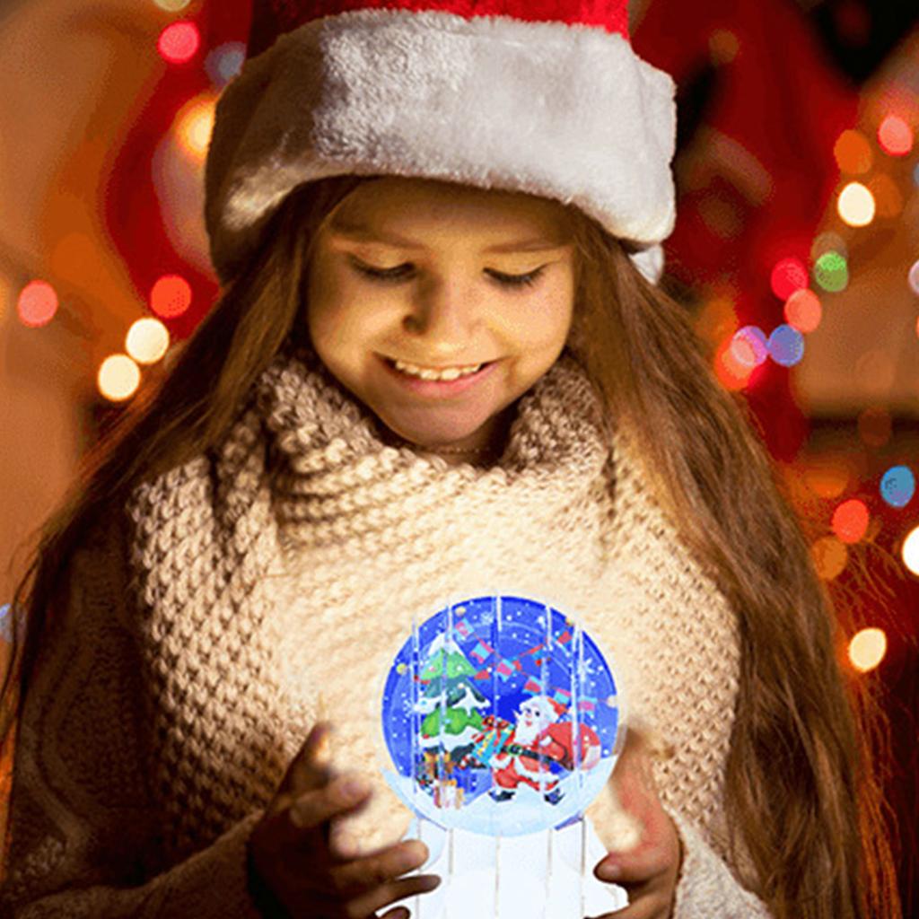 Christmas Crystal Ball Shape 3D Deskpot Decoration Pop-Up Cards Figure Ornaments