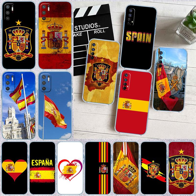 Spain Flag Transparent Phone Case for Motorola Moto E22I E22S E22 E32 E40 E7 E7I G Plus Power Play Stylus G22 G14