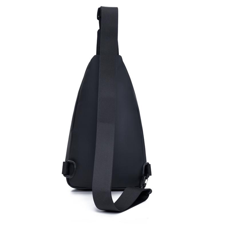 Leisure Leather-Look Fabric Men's Crossbody Bag Lightweight Outdoor Durable Men's Chest Bag Large Capacity Men's Shoulder Bag