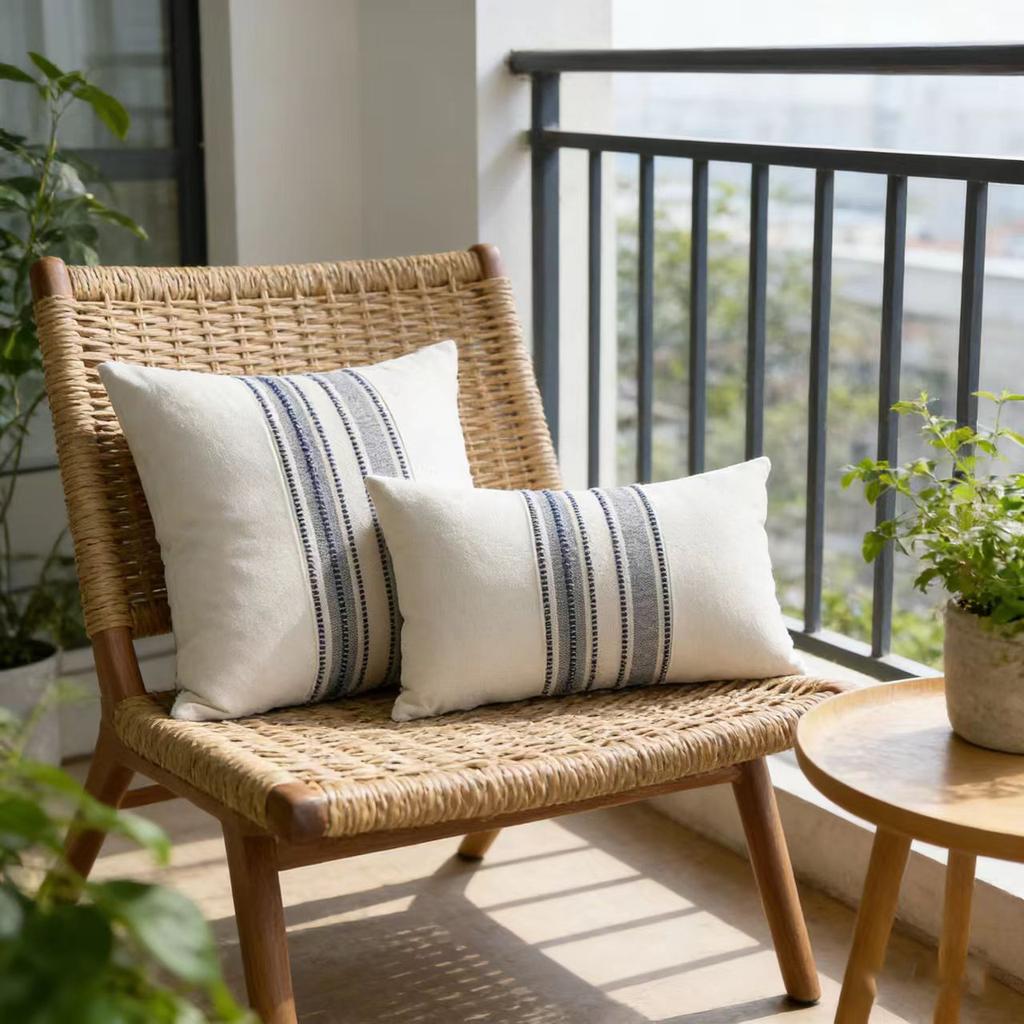 Fodere per Cuscini a Strisce Boho Lusso Moda Fattoria Copricuscino per Casa Soggiorno Letto Divano Decorazione