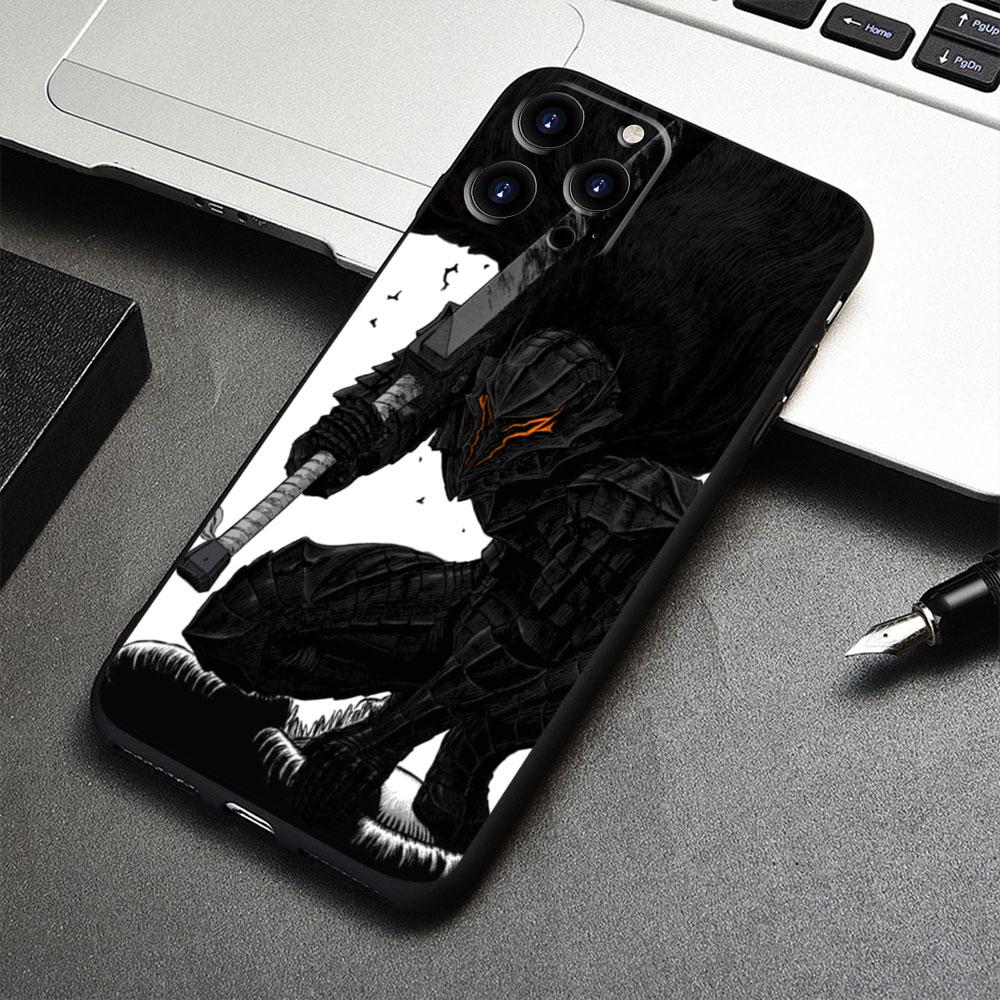 For iPhone 11 X XS 8 Plus 12 XR 14 13 Pro Max 7 6S SE 5 SE2 5S 6 SE2022 Bag Berserk Guts Anime Capinha Funda