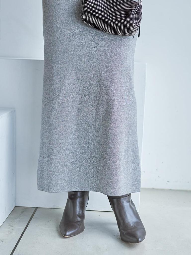 knit dress SWNO255091SLV0 Off-the-shoulder I-line